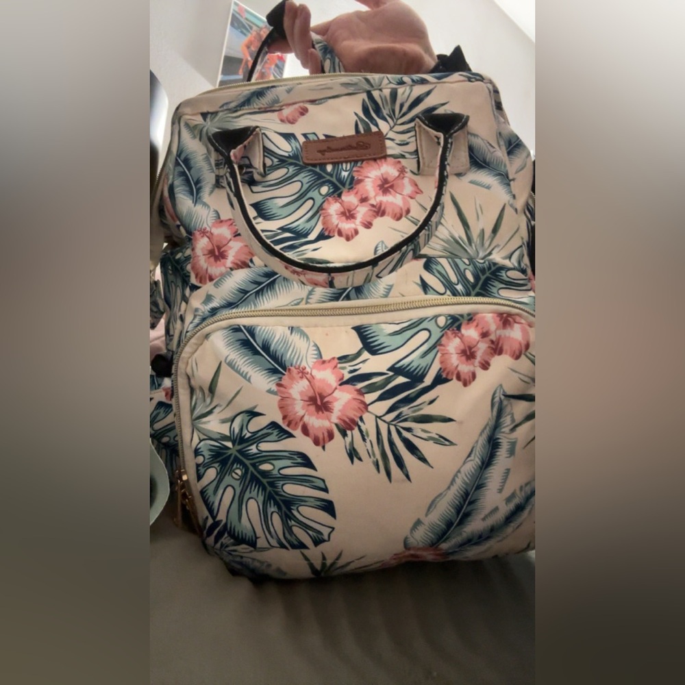 Tropical Floral Women's Tote/Backpack DIAPER BAG.
Used 3x